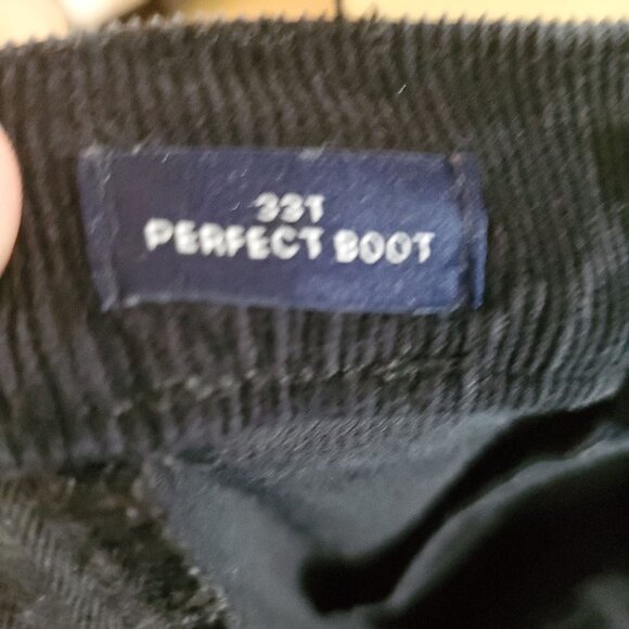 Gap Jeans Womens 33 Tall Black Perfect Boot Corduroy Stretch Five Pocket - Picture 3 of 10